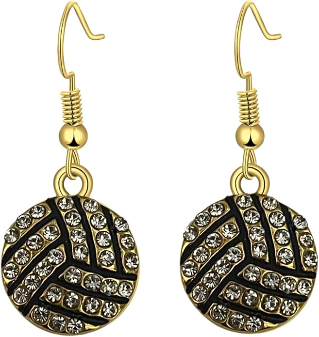 Volleyball Rhinestone Earrings