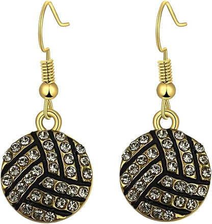 Volleyball Rhinestone Earrings
