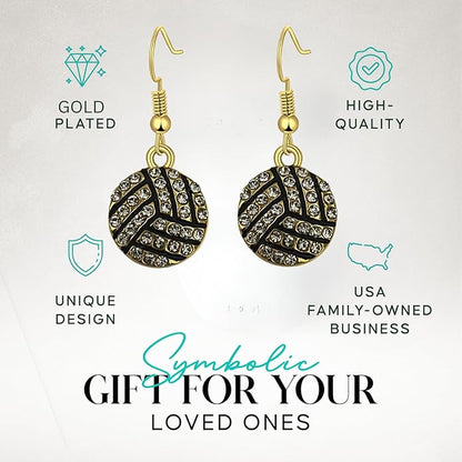 Volleyball Rhinestone Earrings