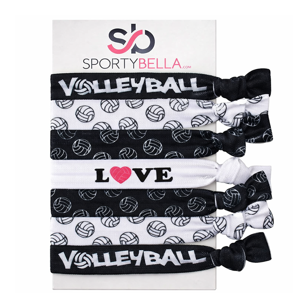 Girls Love Volleyball Hair Ties Set