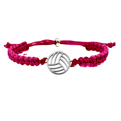 pink Volleyball Stainless Steel Bracelet 