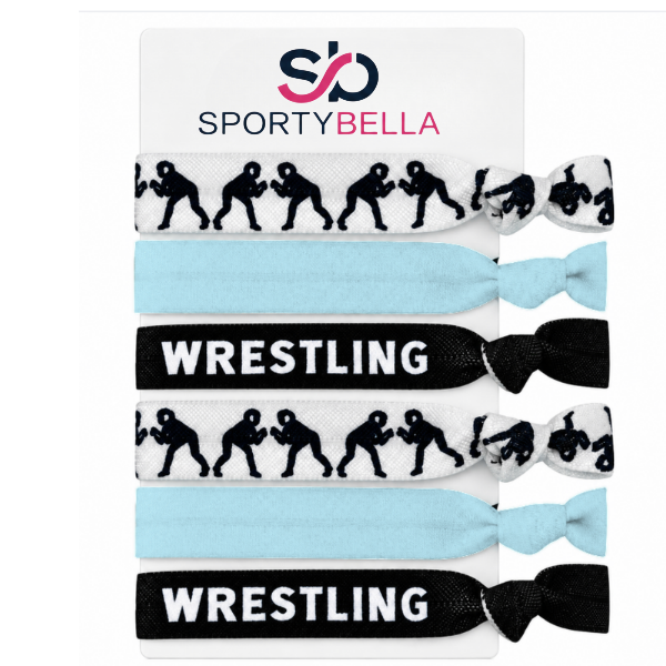 Wrestling Hair Ties, Set of 6, Choose Your Team Colors