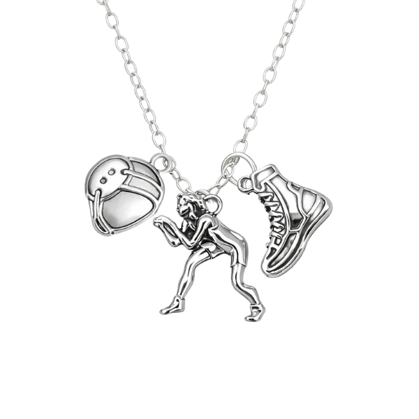 Wrestling Charm Necklace