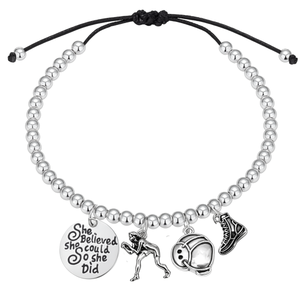 Girls Wrestling She Did Beaded String Bracelet