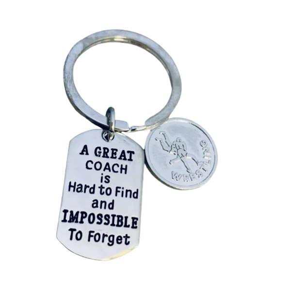 Wrestling Great Coach is Hard to Find Coach Keychain