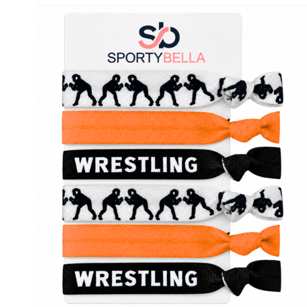Wrestling Hair Ties, Set of 6, Choose Your Team Colors