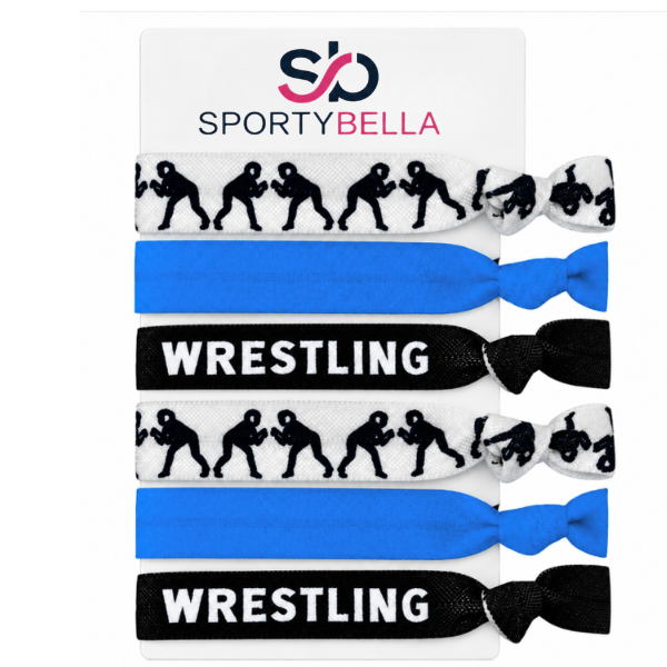 Wrestling Hair Ties, Set of 6, Choose Your Team Colors