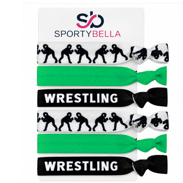 Wrestling Hair Ties, Set of 6, Choose Your Team Colors