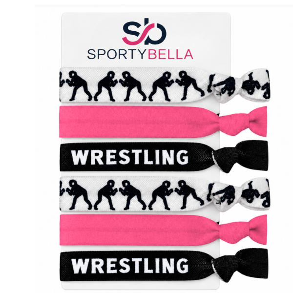 Wrestling Hair Ties, Set of 6, Choose Your Team Colors