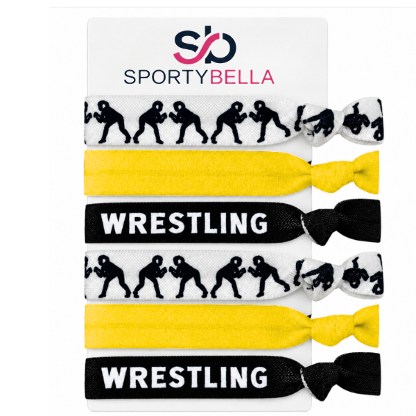 Wrestling Hair Ties, Set of 6, Choose Your Team Colors