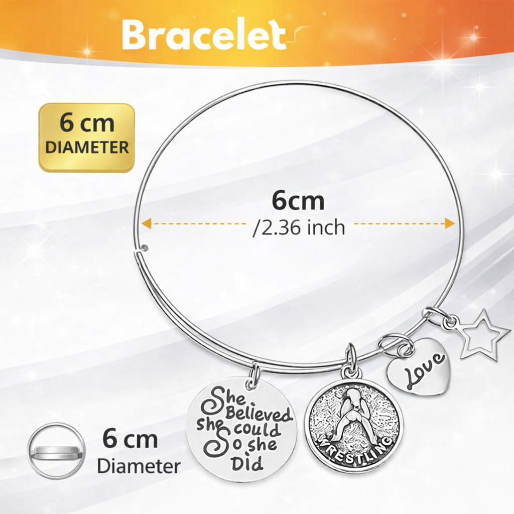 Wrestling Bracelet - She Believed She Could