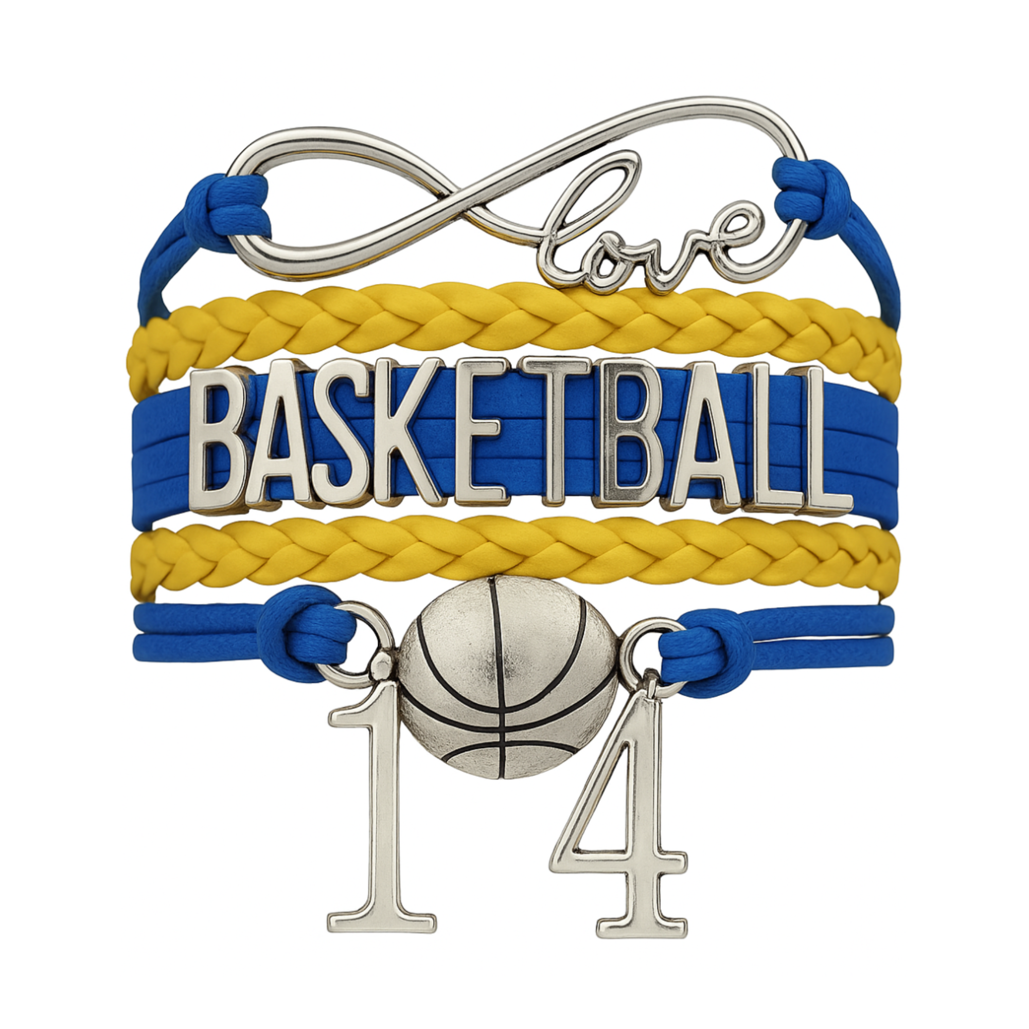 Personalized Basketball Bracelets - 16 Team Colors