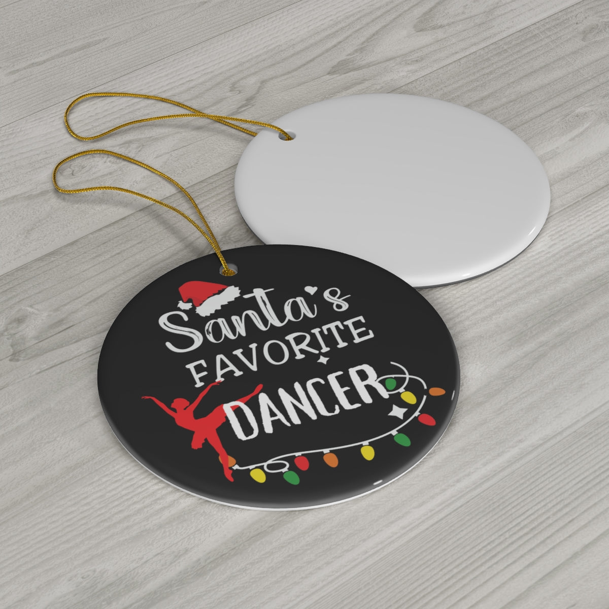Dance Ornament, Santa's Favorite Dancer Ceramic Ornament
