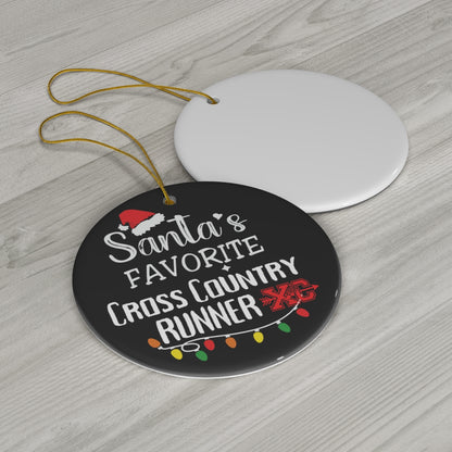 Cross Country Ornament, Santas Favorite Runner