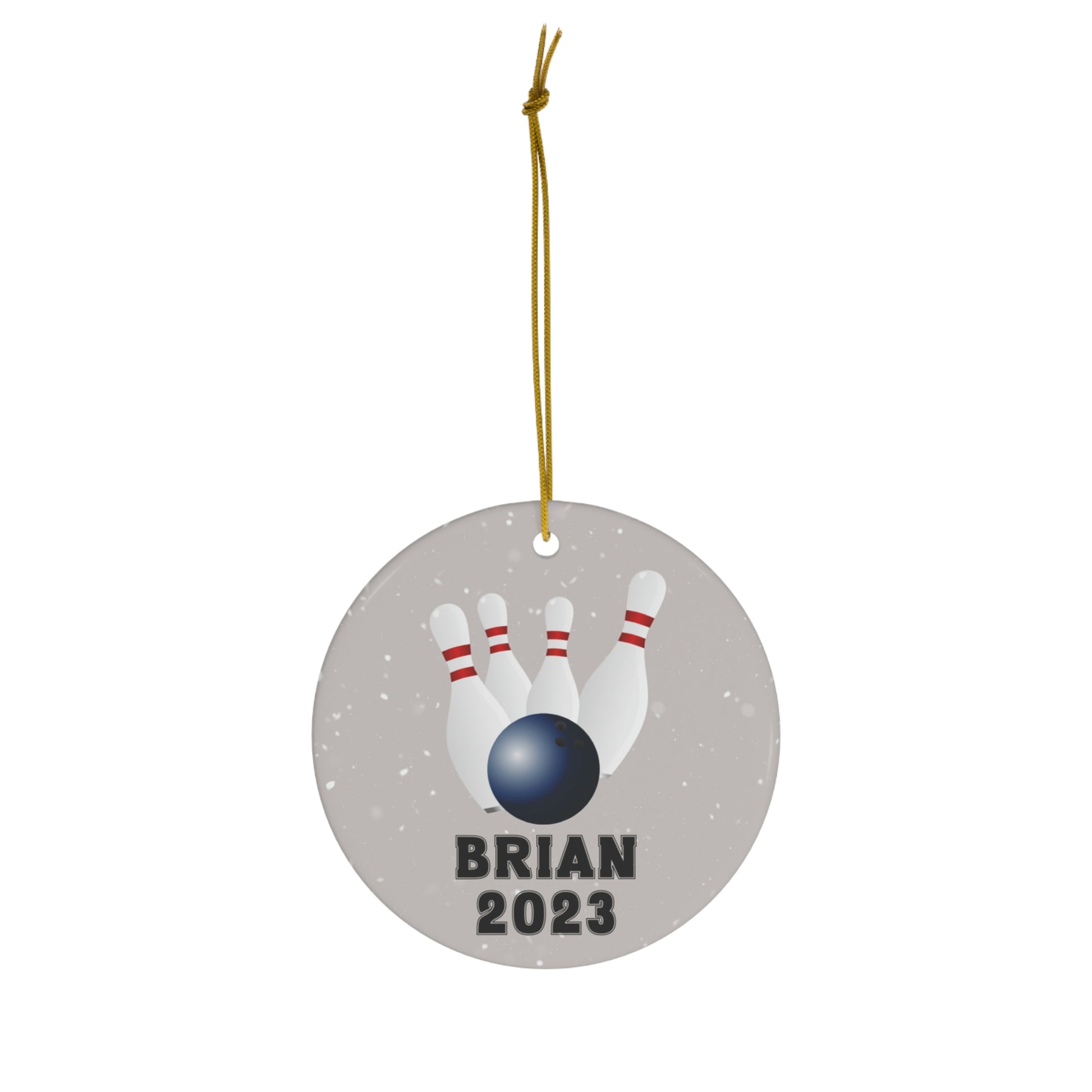 Bowling personalized ornament