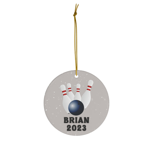 Bowling personalized ornament