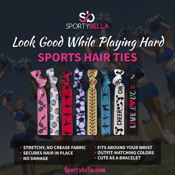 Girls Soccer Hair Ties Set-Multi Colored - Sportybella