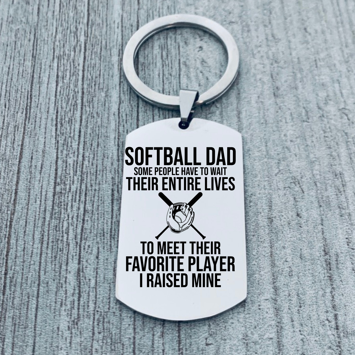 Softball Dad Keychain - Favorite Player