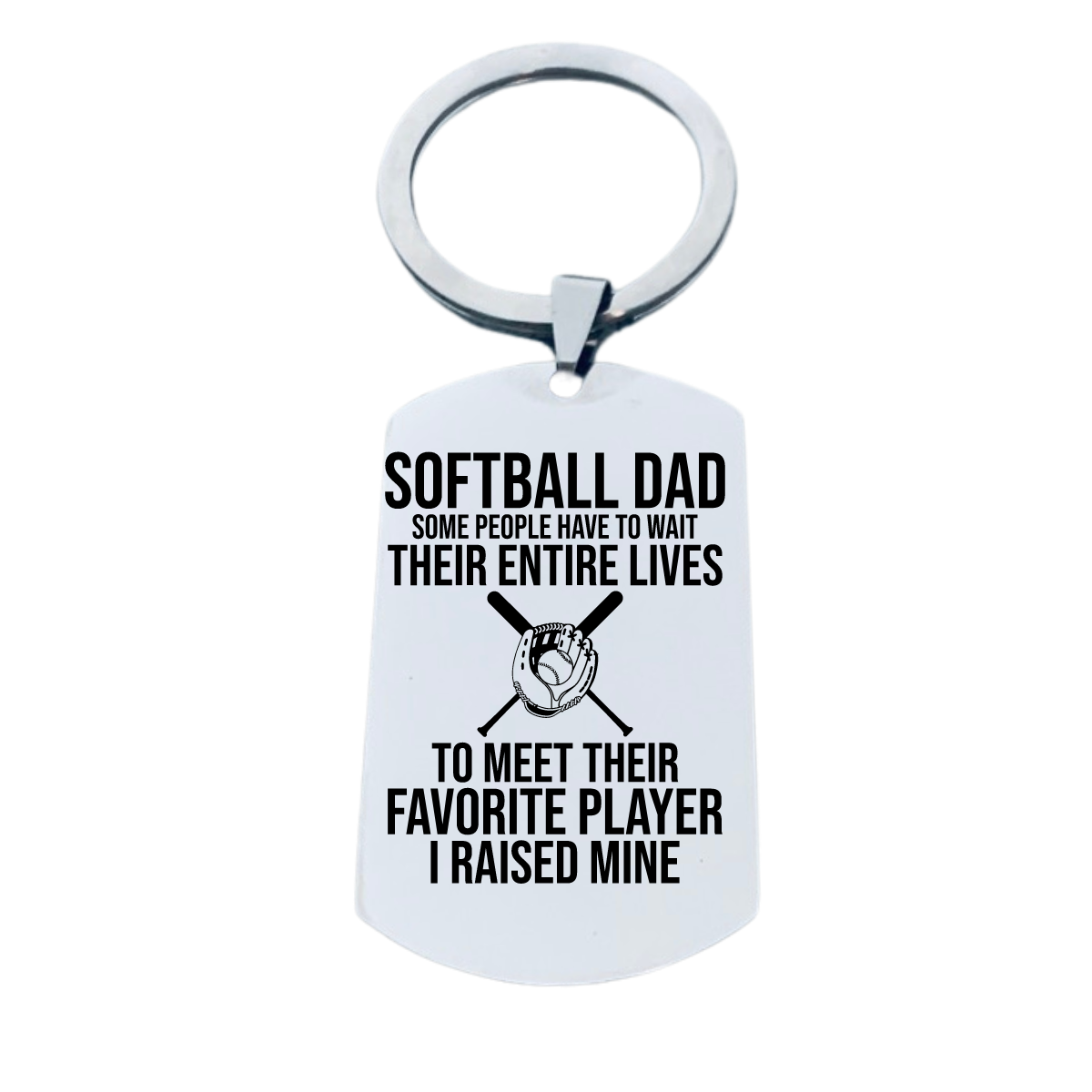 Softball Dad Keychain - Favorite Player