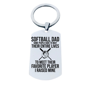 Softball Dad Keychain - Favorite Player