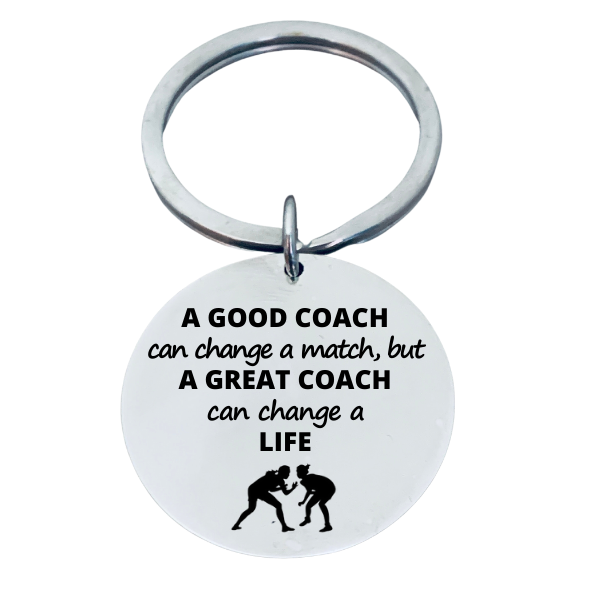 Girls Wrestling Coach Keychain - Great Coach Keychain