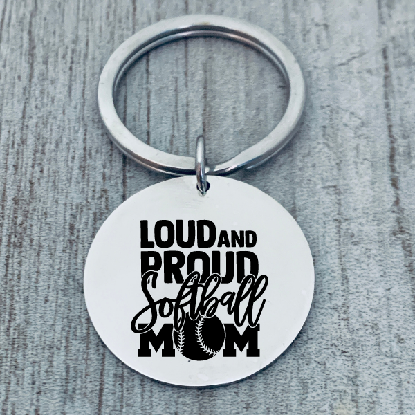 Softball Mom Keychain