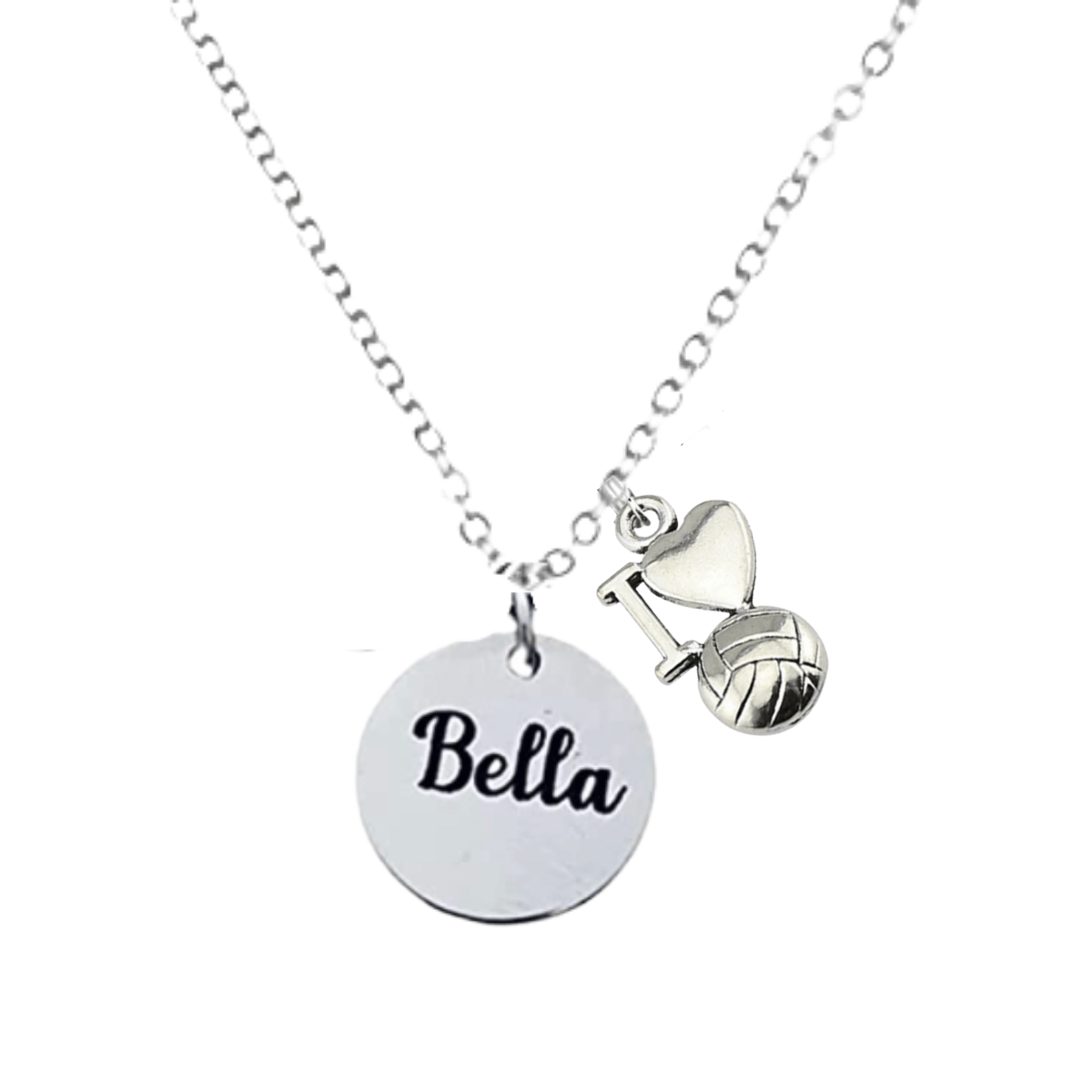 Engraved Volleyball Necklace