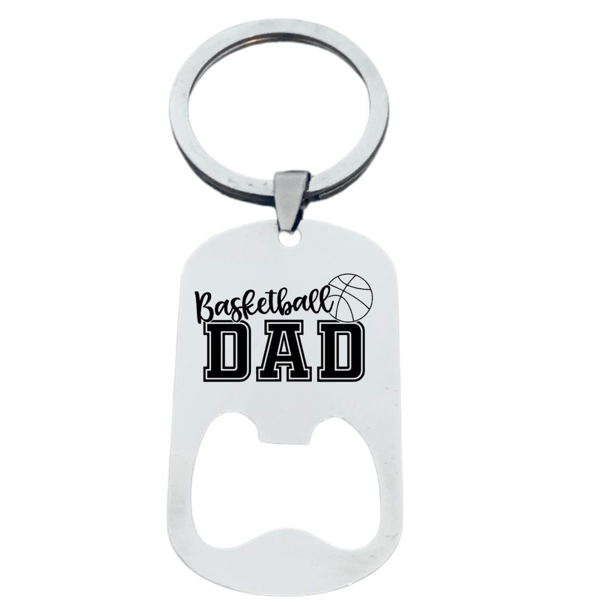 Basketball Dad Bottle Opener Keychain