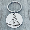 Girls Personalized Ice Hockey Keychain