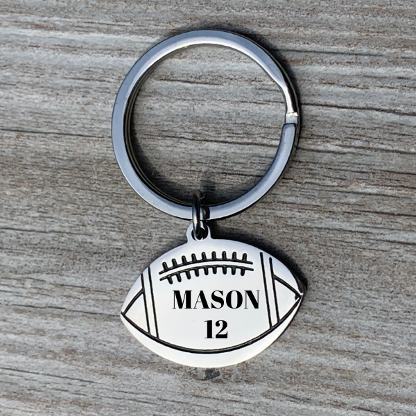 Personalized Football Keychain