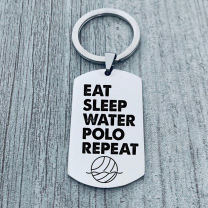 Waterpolo Keychain - Eat Sleep Waterpolo Repeat