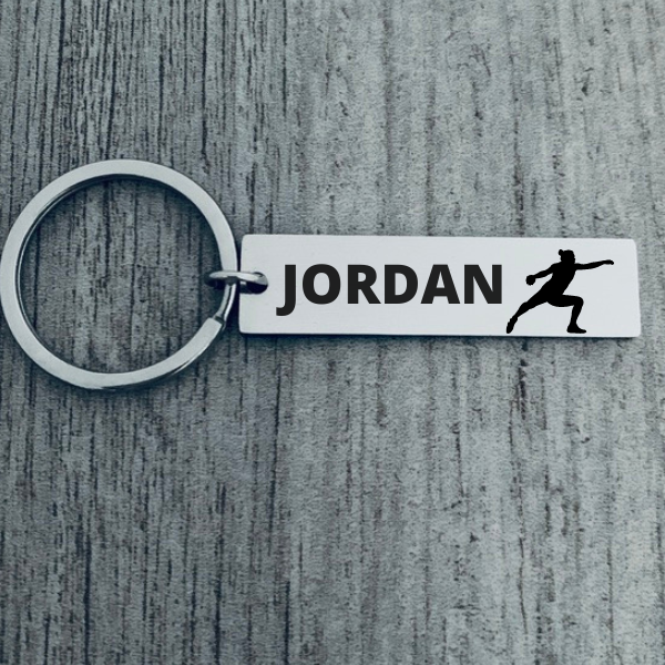 Personalized Track And Field Discus Keychain