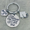 girls band Graduation Keychain - She Believed She Could-