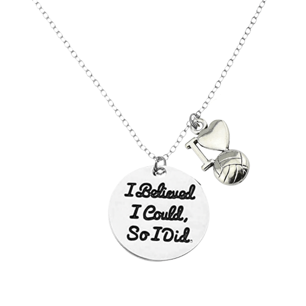 Volleyball I Believed I Could So I Did Necklace
