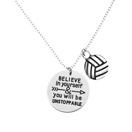 Volleyball Believe In Yourself Necklace