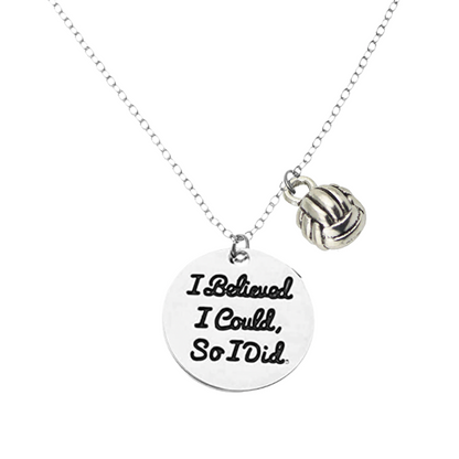 Volleyball I Believed I Could So I Did Necklace