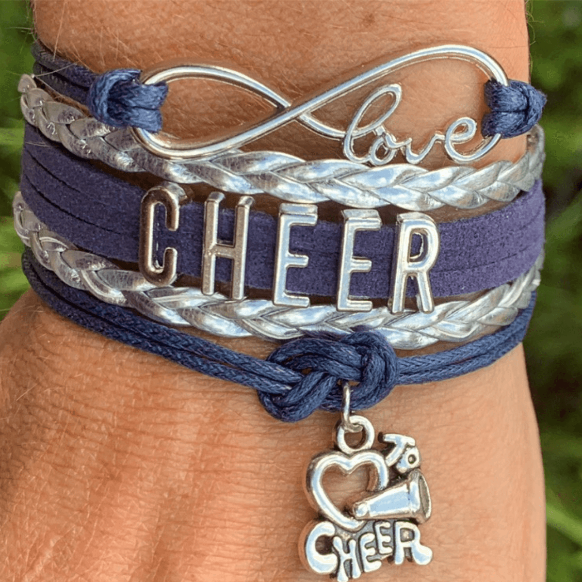 Love to Cheer Bracelet - Blue and Silver Color