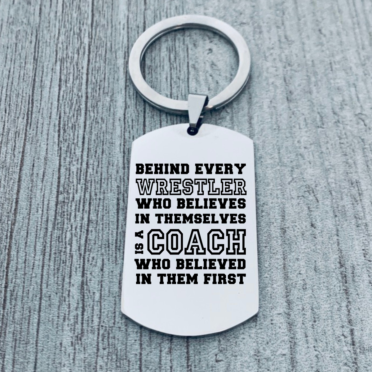 Wrestling Coach Keychain - Behind Every Player
