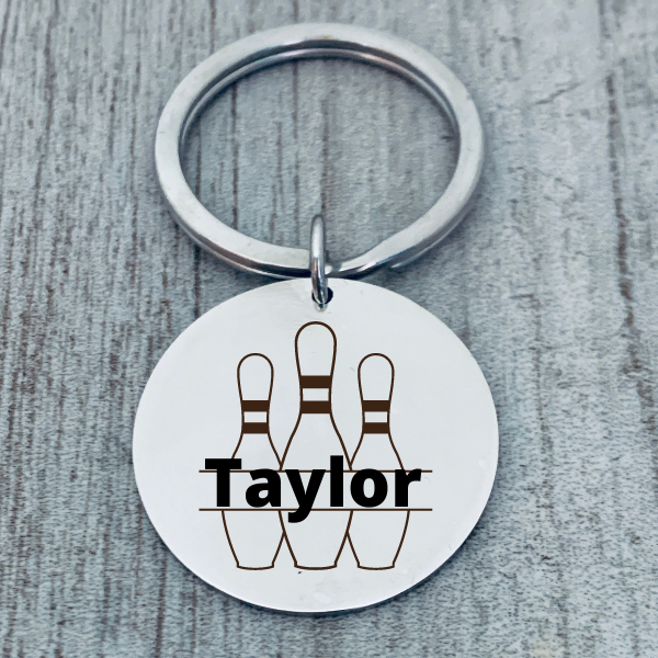 Personalized Bowling Keychain