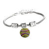 girls Love Softball Charm Bracelet