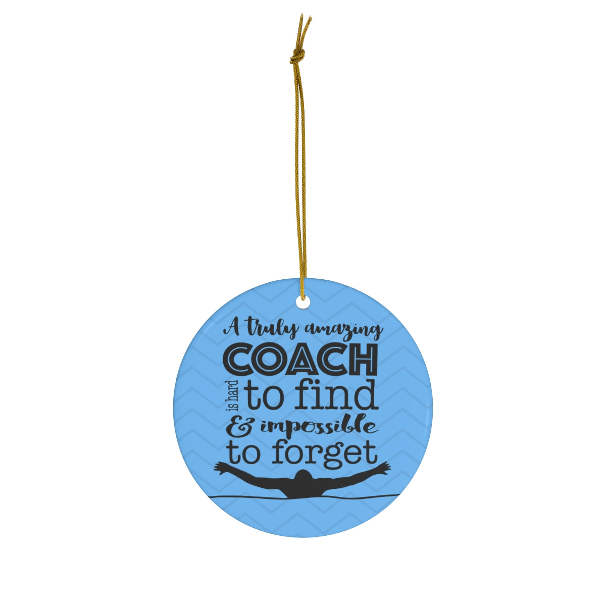 Swim Coach Gift, Swim Christmas Ornament, Amazing Coach is Hard to Find & Impossible to Forget
