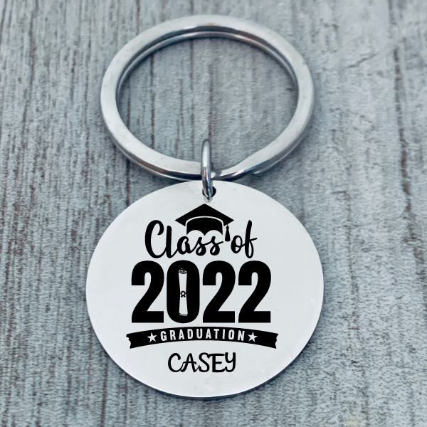 Personalized Engraved Graduation Keychain - Pick Style