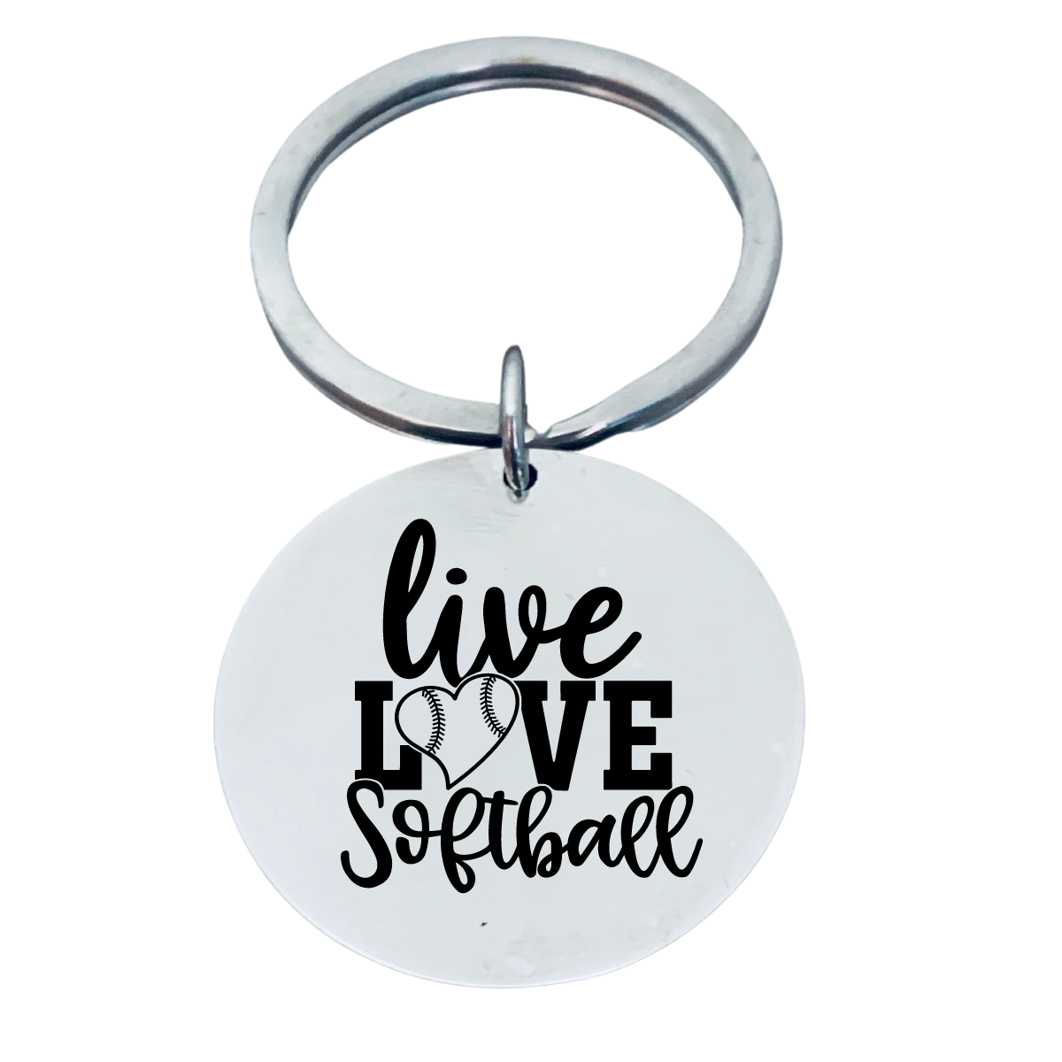 Softball Keychain - Live Love Softball