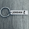 girls Personalized Track And Field Hammer Throw Keychain