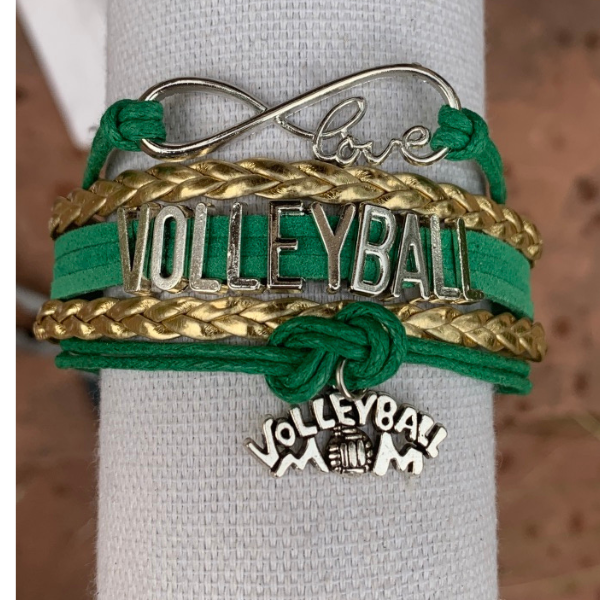 Volleyball Mom Infinity Bracelet - Pick Colors - Sportybella