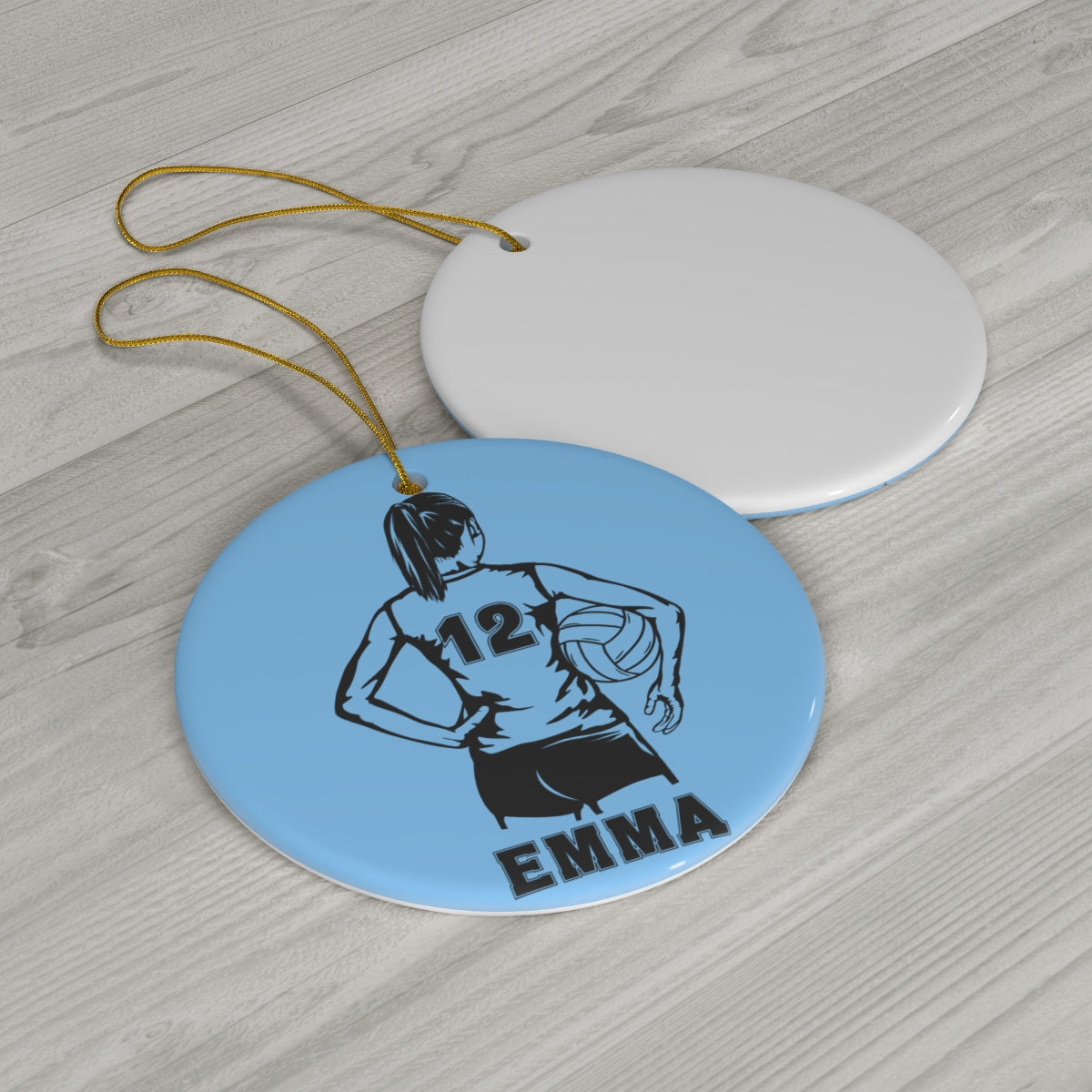 Personalized Volleyball Player Christmas Ornament