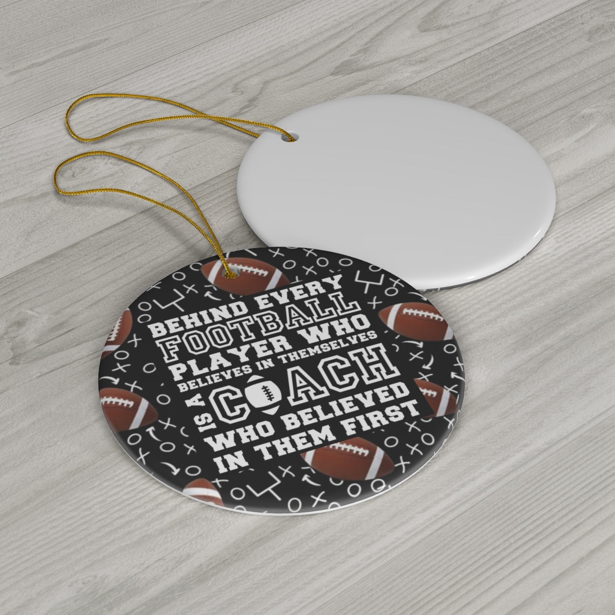Football Coach Christmas Ornament- Behind Every Player