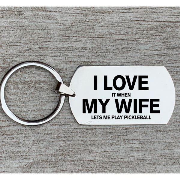 Pickleball Husband Keychain