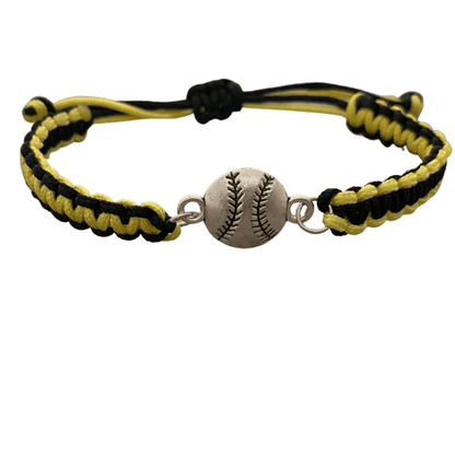 Multi Colored Softball Rope Bracelet - Pick Colors & Charms