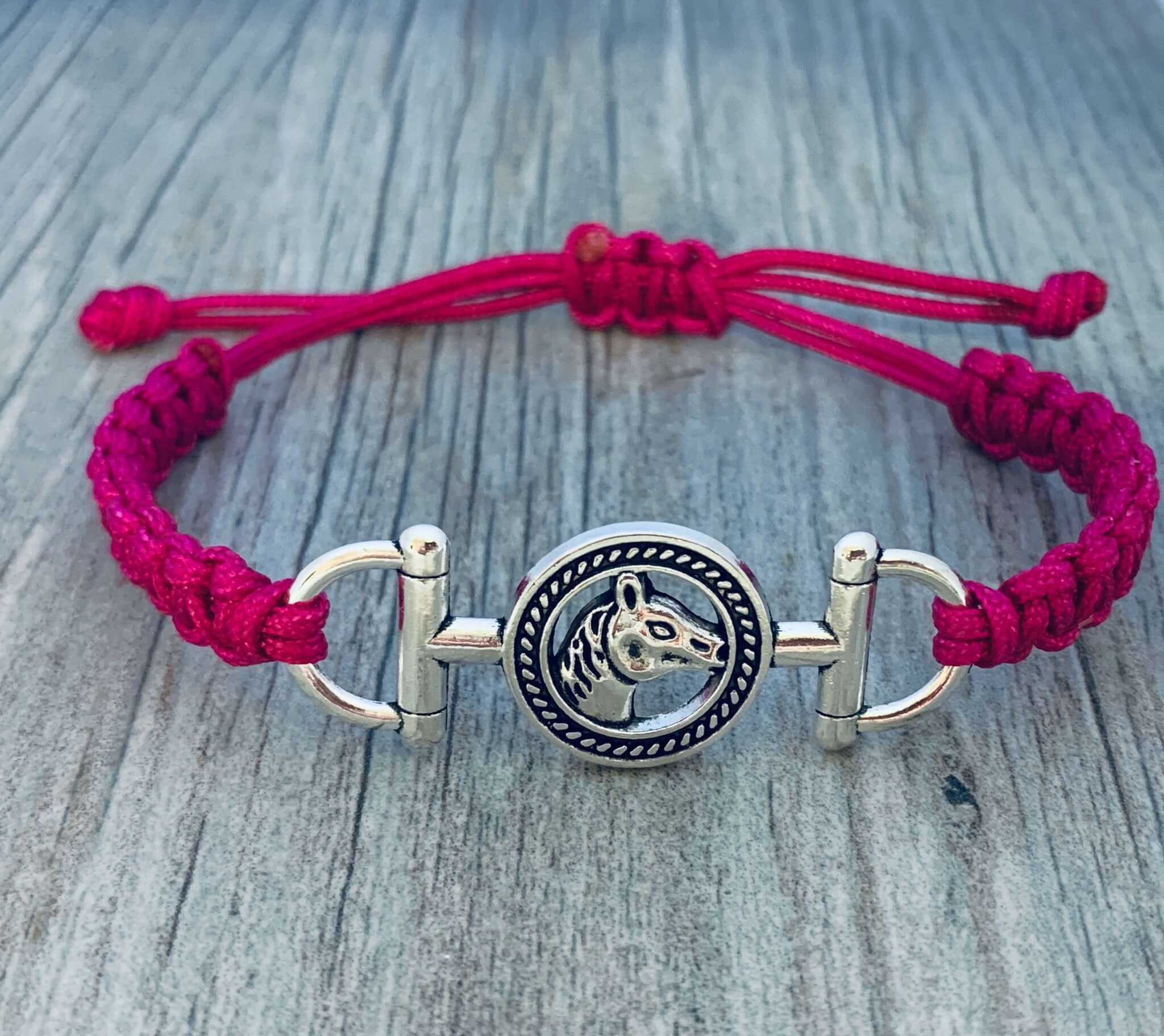 Horse Rope Bracelet in Pink Color